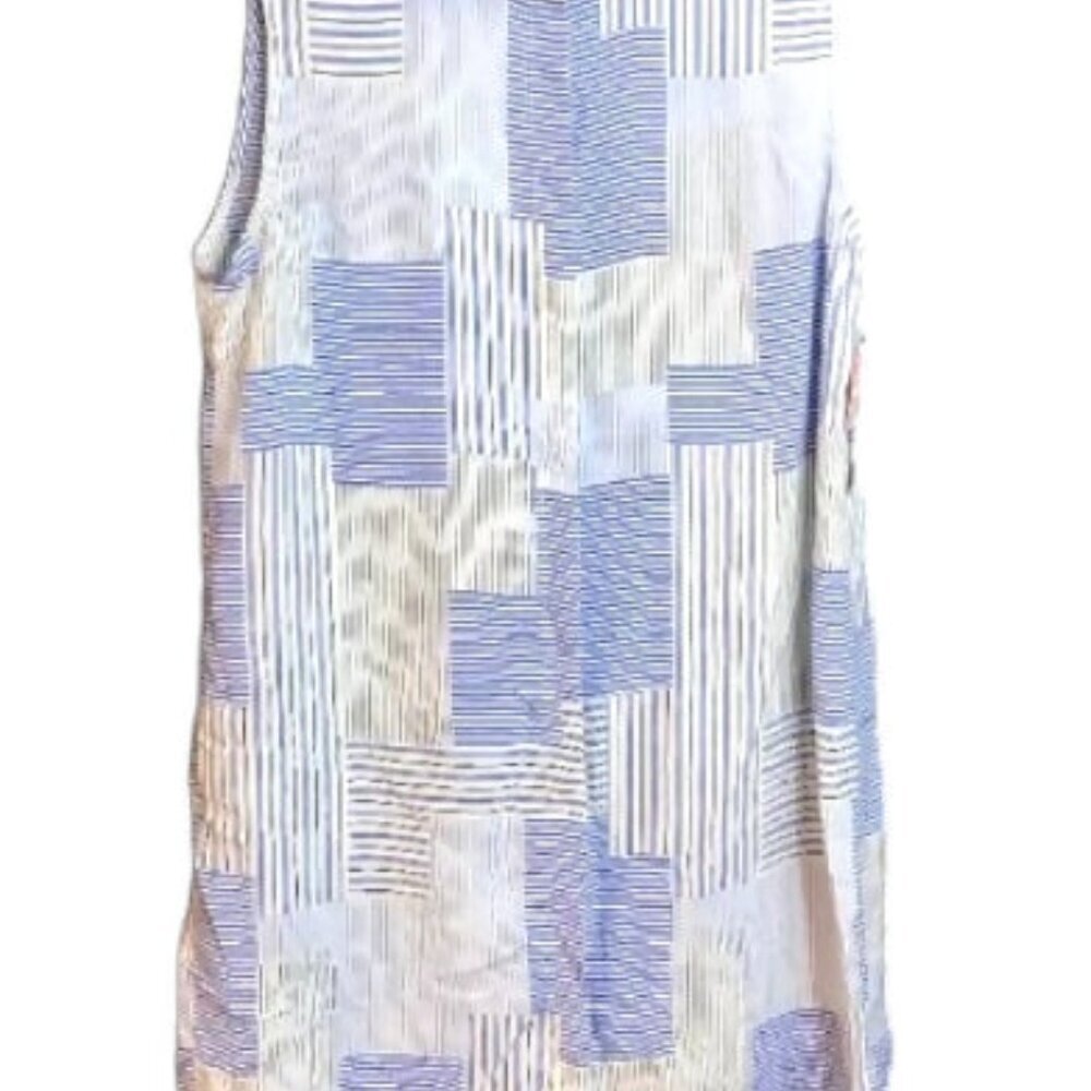 Equipment Michaela Linear Patchwork Silk Dress-St… - image 3